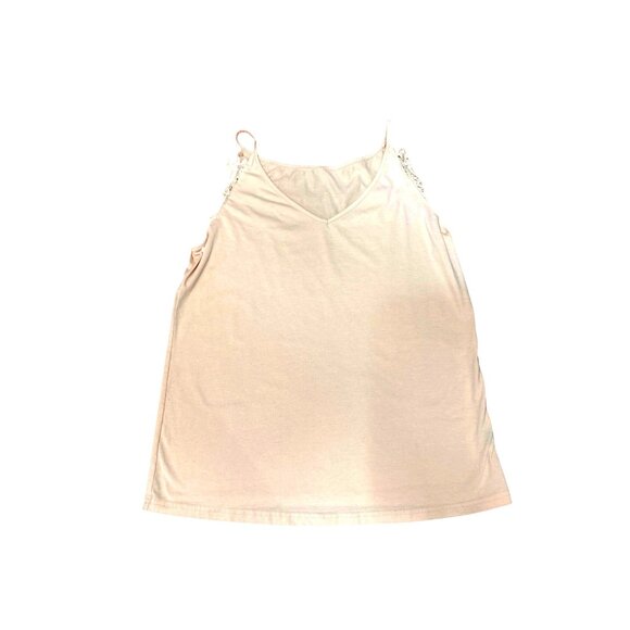 CCC TSFDOD Lace Cold Shoulder Blouse With Crochet Sleeves V Neckline Size Medium - Picture 5 of 8